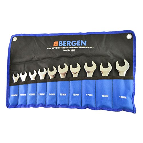 Metrisch MM Stubby Kombination Sapnner Schraubenschlüssel 10 mm-19 mm, 10er Set von AB Tools