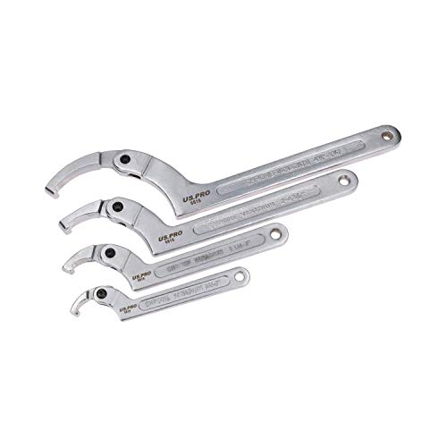 US PRO Verstellbarer Hakenschlüssel C-Schraubenschlüssel 19-175mm für geschlitzte Halteringe 4 Stück US PRO Verstellbarer Hakenschlüssel C-Schraubenschlüssel 19-175mm für geschlitzte Halteringe 4 Stück von US PRO