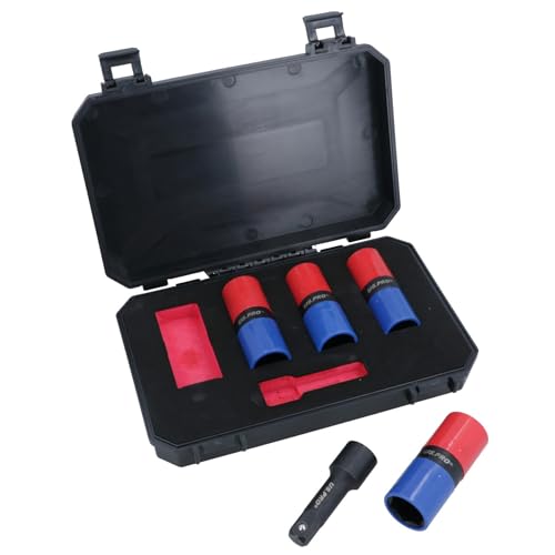 1/2-Zoll-Antrieb, metrische Radnabenmutter, Klapp-Stecknüsse für Alufelgen, 5 Stück von AB Tools