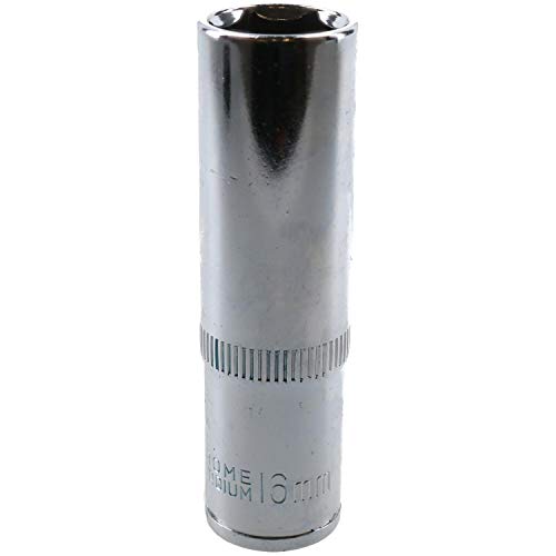 16 mm Doppeltiefe 78 mm Stecknuss 1/2 Zoll Antrieb metrisch 6-Punkt Chrom-Vanadium-Stahl von AB Tools