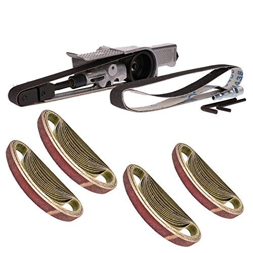 20 mm breit Luft Finger Bandschleifer Power File Detail Sander + 50 Riemen von AB Tools-Toolzone