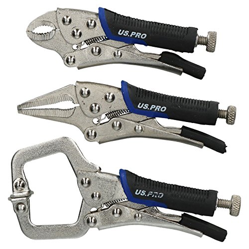 3 pc Mini Schweiß-Gripzange Zange schnell Schnellverschluß C Clamp lange Nase von AB Tools