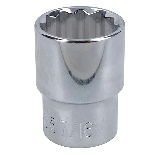 7/16 WW Whitworth BSW Flacher britischer Stecknuss 12-seitiger Bi-Hex 1/2-Zoll-Antrieb von AB Tools