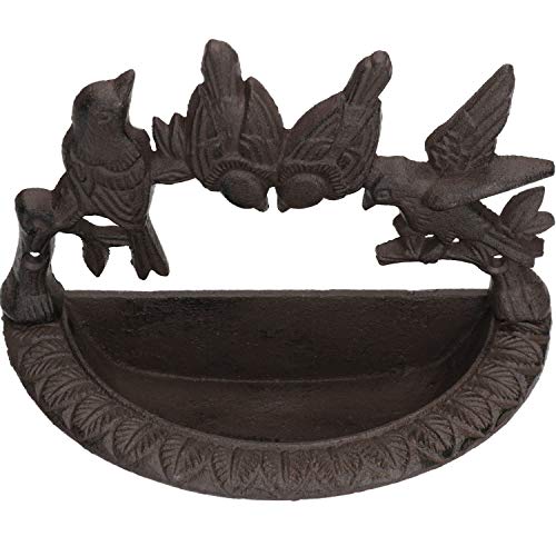 AB Tools An der Wand montierte Vogeltranke Gusseisen Feeder Ornament Garten Statue Zaun von AB Tools