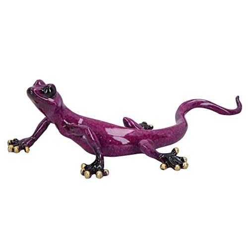 AB Tools Skulptur aus Kunstharz, Gecko, Eidechse, Violett von AB Tools