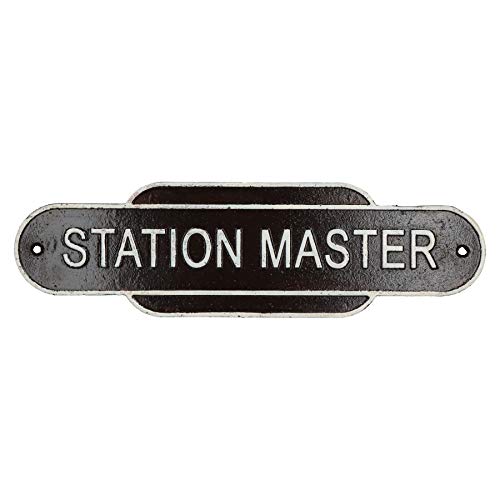 AB Tools Station Master Schild Plakette Zug Eisenbahn Wand Station Tor Zaun Post Garage von AB Tools