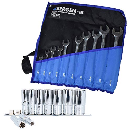 BSW British Whitworth Combination Spanner Wrench + Deep Sockets 19pc Set BSW British Whitworth Combination Spanner Wrench + Deep Sockets 19pc Set von AB Tools