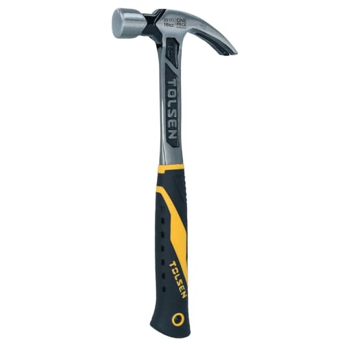 Einteiliger geschmiedeter Klauenhammer mit Fiberglasgriff, Nagelschraubenentferner, 473 g Einteiliger geschmiedeter Klauenhammer mit Fiberglasgriff, Nagelschraubenentferner, 473 g von AB Tools
