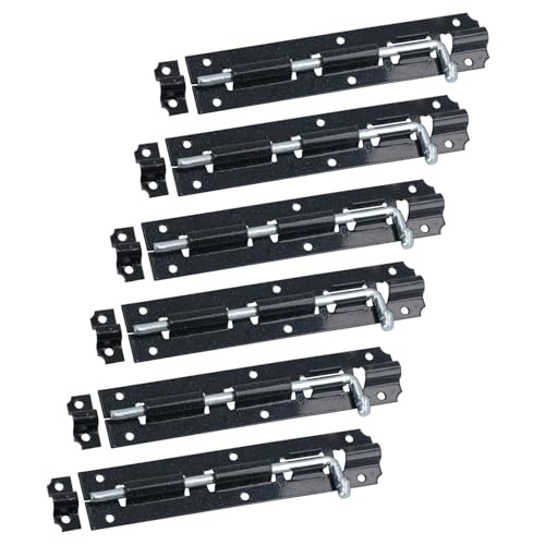 Jumbo-Turmriegel, 15,2 cm, Schieberiegel, Verriegelung für Schuppen, Tore, Türen, 6 Stück von AB Tools