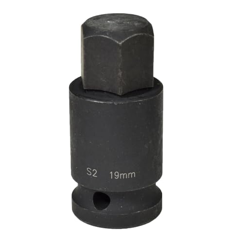M19 x 55mm 1/2"-Antrieb kurz Auswirkungen betroffen Inbusschlüssel Key-Sockel 19mm von AB Tools
