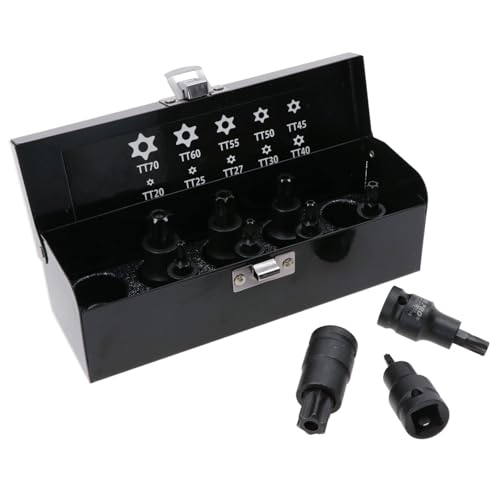 Torx-Stern-Stecknüsse, manipulationssicher, schlagfest, TT10 – TT70, 10-teiliges Set von AB Tools