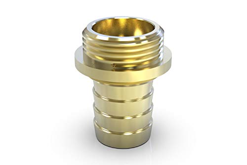 ABA Beul 10002.120.2 Gewinde-Schlauchstutzen mit Bund, Messing von ABA Beul