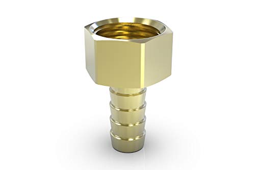 ABA Beul 10011.513.2 Gewinde-Schlauchstutzen mit Sechskant mit Innengewinde, Messing von ABA Beul