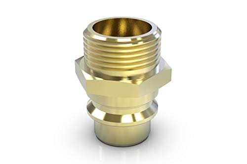 ABA Beul 10056.006.2 Gewindestecker mit Außengewinde G 3/4 zur Wasser-Steckkupplung System 1, Messing von ABA Beul
