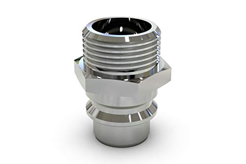 ABA Beul 10056.006.6 Gewindestecker mit Außengewinde G 3/4 zur Wasser-Steckkupplung System 1, verchromt von ABA Beul