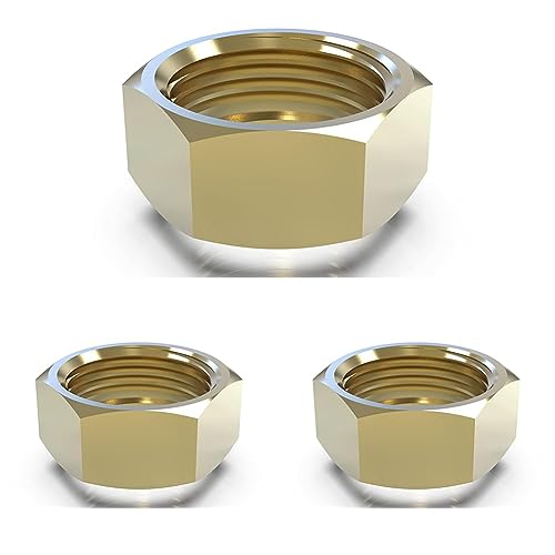 ABA Beul 14003.310.2 Überwurfmutter mit Sechskant, Messing, 1/2 x 15 (Packung mit 3) von ABA Beul