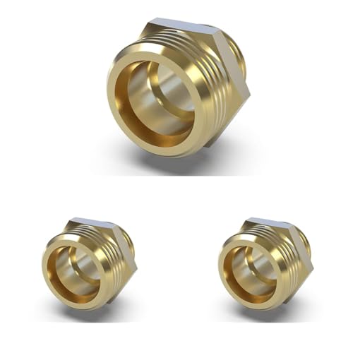 ABA Beul 16002.239.2 Doppelnippel reduziert mit Sechskant, Messing, 1 1/4 x 1 (Packung mit 3) von ABA Beul