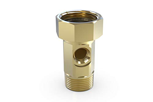 ABA Beul 53008.128.2 Verschraubung mit Achtkant und Entleerungsbohrung 1/4", Messing, 2 3/8 x 2 von ABA Beul