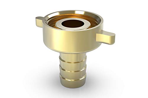 ABA Beul 56001.110.2 Schlauchverschraubung mit Flügelmutter 1" x 25, Messing von ABA Beul