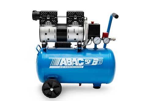 ABAC Geräuscharmer Luftkompressor EASE-AIR 24, Ölfreier Luftkompressor, Maximaler Druck 8 Bar, Leistung 1 PS, 24-Liter-Tank, Geräuschpegel 59 dB von ABAC