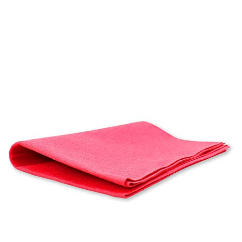 ABACUS® Mikrofasertuch Excellence RED Microfasertuch 40 x 50 cm 140 g/m² - Microfaser Mikrofaser Tuch Tücher Glastuch Spiegeltuch Streifenfrei Tuch rot (6160) von ABACUS