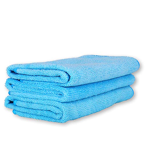ABACUS® 3x Mikrofasertuch High Performance blau 40 x 40 cm 300 g/m² (7667) von ABACUS