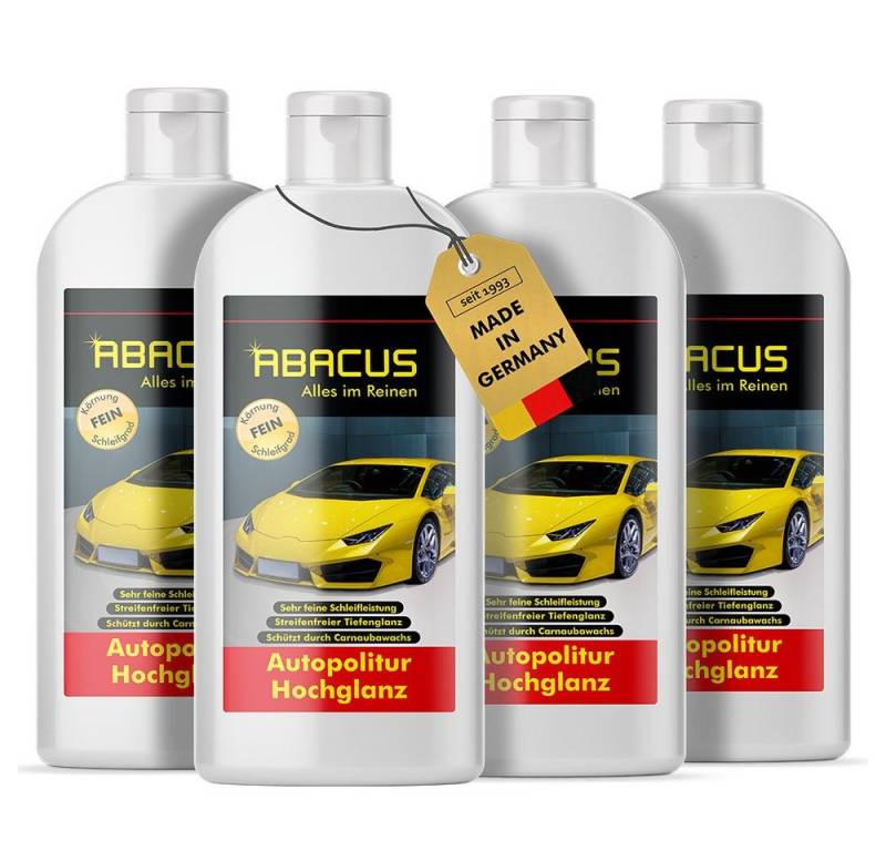 ABACUS Autopolitur Hochglanz Lackpolitur Auto-Politur Poliermittel Autopolitur (Schmutzabweisend, Langzeitschutz), Lotus Effekt von ABACUS