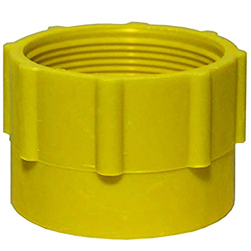 ABACUS Gewindeadapter gelb - passend für unsere 30 Liter kanister 60 mm Grobgewinde innen & 60 mm Feingewinde innen für Fasspumpen (5030) von ABACUS