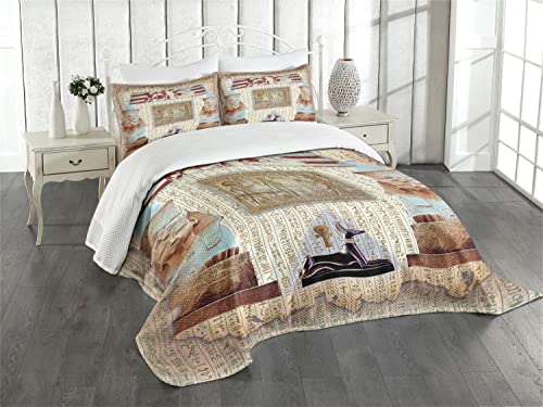 ABAKUHAUS Ägypten Tagesdecke Set, Antike Heritage Mama, Set mit Kissenbezug Weicher Stoff, für Einzelbetten 170 x 220 cm, Redwood Taupe ABAKUHAUS Ägypten Tagesdecke Set, Antike Heritage Mama, Set mit Kissenbezug Weicher Stoff, für Einzelbetten 170 x 220 cm, Redwood Taupe von ABAKUHAUS