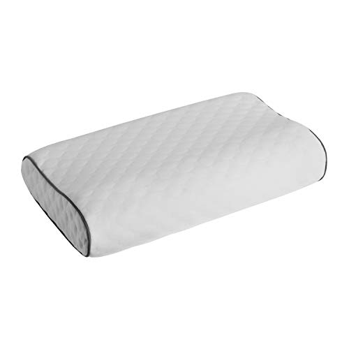 ABAKUHAUS Allergiker Geeignet Contour Schlafkissen, Ideale Härtegrad und Höhe Hotel Qualität Schutzbezug Inkludiert mit Reissverschluss Ideale Druckverteilung, 37 cm X 58 cm X 14 cm, White von ABAKUHAUS