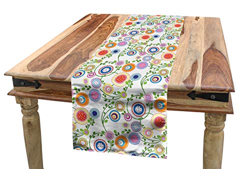 ABAKUHAUS Blumen Tischläufer, Frühlings-Saison-Blüten, Esszimmer Küche Rechteckiger Dekorativer Tischläufer, 40 x 225 cm, Mehrfarbig ABAKUHAUS Blumen Tischläufer, Frühlings-Saison-Blüten, Esszimmer Küche Rechteckiger Dekorativer Tischläufer, 40 x 225 cm, Mehrfarbig von ABAKUHAUS