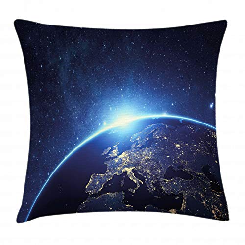 ABAKUHAUS Erde Kissenbezug, Planet aus dem Weltraum, Klöppelkissenhüllen mit Beidseitigen Druck Farbfest Waschbar und Reißverschluß, 40 x 40 cm, Dunkelblau ABAKUHAUS Erde Kissenbezug, Planet aus dem Weltraum, Klöppelkissenhüllen mit Beidseitigen Druck Farbfest Waschbar und Reißverschluß, 40 x 40 cm, Dunkelblau von ABAKUHAUS