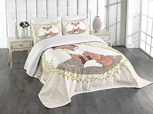 ABAKUHAUS Fuchs Tagesdecke Set, Waldtier Tupfen, Set mit Kissenbezügen Waschbar, für Einzelbetten 170 x 220 cm, Mehrfarbig ABAKUHAUS Fuchs Tagesdecke Set, Waldtier Tupfen, Set mit Kissenbezügen Waschbar, für Einzelbetten 170 x 220 cm, Mehrfarbig von ABAKUHAUS