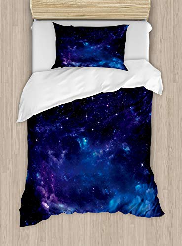 ABAKUHAUS Himmel Bettbezug Set Doppelbett, Raum Illustration Galaxy, Kuscheligform Top Qualität 2 Teiligen Bettbezug mit 1 Kissenbezüge, 170 x 220 cm - 75 x 50 cm, Lila Koksgraue ABAKUHAUS Himmel Bettbezug Set Doppelbett, Raum Illustration Galaxy, Kuscheligform Top Qualität 2 Teiligen Bettbezug mit 1 Kissenbezüge, 170 x 220 cm - 75 x 50 cm, Lila Koksgraue von ABAKUHAUS