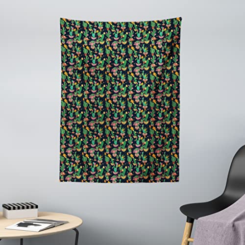 ABAKUHAUS Kaktus Druck Wandteppich, Buntes Layout verschiedener Formen von Kakteen mit Blumen, aus Weiches Mikrofaser Stoff Wand Dekoration Für Schlafzimmer, 110 x 150 cm, Charcoal Grau Multicolor ABAKUHAUS Kaktus Druck Wandteppich, Buntes Layout verschiedener Formen von Kakteen mit Blumen, aus Weiches Mikrofaser Stoff Wand Dekoration Für Schlafzimmer, 110 x 150 cm, Charcoal Grau Multicolor von ABAKUHAUS