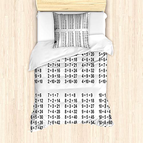 ABAKUHAUS Lehrreich Bettbezug Set für Einzelbetten, Mathematik Algebra, Milbensicher Allergiker geeignet mit Kissenbezug, Schwarz Weiß ABAKUHAUS Lehrreich Bettbezug Set für Einzelbetten, Mathematik Algebra, Milbensicher Allergiker geeignet mit Kissenbezug, Schwarz Weiß von ABAKUHAUS