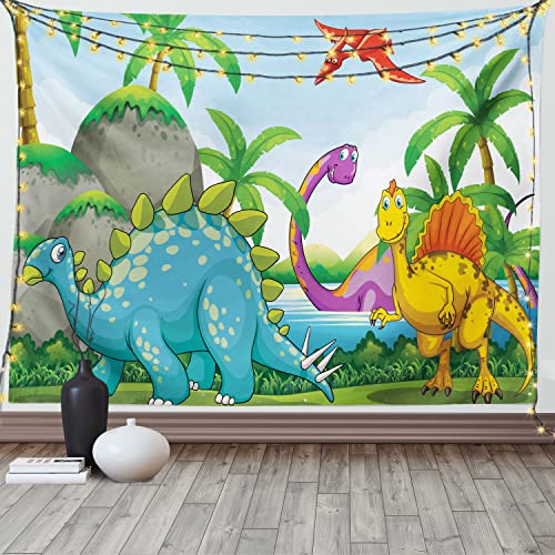 ABAKUHAUS Natur Wandteppich und Tagesdecke, Dinosaurier im Dschungel aus Weiches Mikrofaser Stoff Waschbar ohne Verblassen Digitaldruck, 230 x 140 cm, Aqua ABAKUHAUS Natur Wandteppich und Tagesdecke, Dinosaurier im Dschungel aus Weiches Mikrofaser Stoff Waschbar ohne Verblassen Digitaldruck, 230 x 140 cm, Aqua von ABAKUHAUS