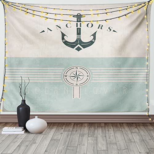 ABAKUHAUS Nautisch Wandteppich und Tagesdecke, Altmodisch Maritim Anker aus Weiches Mikrofaser Stoff Waschbar ohne Verblassen Digitaldruck, 230 x 140 cm, Seafoam Schwarz Beige ABAKUHAUS Nautisch Wandteppich und Tagesdecke, Altmodisch Maritim Anker aus Weiches Mikrofaser Stoff Waschbar ohne Verblassen Digitaldruck, 230 x 140 cm, Seafoam Schwarz Beige von ABAKUHAUS