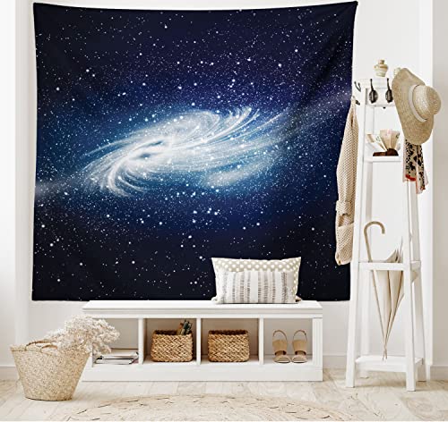 ABAKUHAUS Nebel Wandteppich und Tagesdecke, Milchstraße-Galaxie Weltraum aus Weiches Mikrofaser Stoff Waschbar ohne Verblassen Digitaldruck, 230 x 140 cm, Marineblau Weiß ABAKUHAUS Nebel Wandteppich und Tagesdecke, Milchstraße-Galaxie Weltraum aus Weiches Mikrofaser Stoff Waschbar ohne Verblassen Digitaldruck, 230 x 140 cm, Marineblau Weiß von ABAKUHAUS