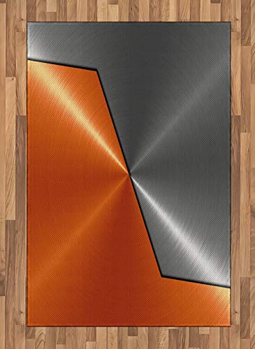 ABAKUHAUS Orange und Grau Teppich, Maschinen Moderne 3D, Flachgewebe Deko-Teppiche fürs Wohnzimmer Schlafzimmer und Essenszimmer, 120 x 180 cm, Orange Grau ABAKUHAUS Orange und Grau Teppich, Maschinen Moderne 3D, Flachgewebe Deko-Teppiche fürs Wohnzimmer Schlafzimmer und Essenszimmer, 120 x 180 cm, Orange Grau von ABAKUHAUS