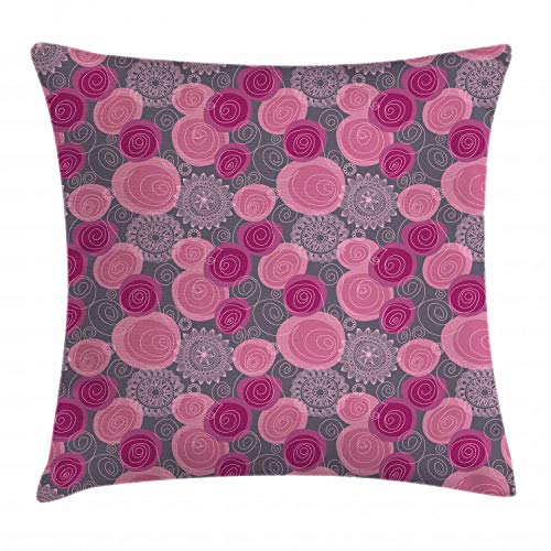 ABAKUHAUS Rosa und Grau Kissenbezug, Gekritzel-Blumen, Waschbar mit Reißverschluss Kissenhülle mit Farbfesten Klaren Farben Beidseitiger Druck, 40 x 40 cm, Magenta Fuchsienfarben Grau ABAKUHAUS Rosa und Grau Kissenbezug, Gekritzel-Blumen, Waschbar mit Reißverschluss Kissenhülle mit Farbfesten Klaren Farben Beidseitiger Druck, 40 x 40 cm, Magenta Fuchsienfarben Grau von ABAKUHAUS
