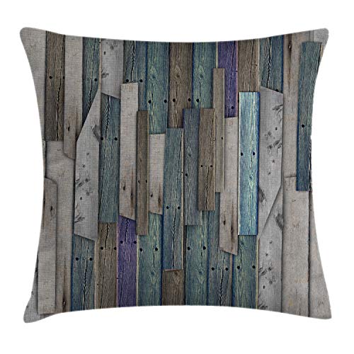 ABAKUHAUS Rustikal Kissenbezug, Blau, Grau, Grunge Planks, Kissenbezug Beidseitiges Muster Klarer Digitaldruck Farbfest mit Reißverschluss, 60 x 60 cm, Blau Grau ABAKUHAUS Rustikal Kissenbezug, Blau, Grau, Grunge Planks, Kissenbezug Beidseitiges Muster Klarer Digitaldruck Farbfest mit Reißverschluss, 60 x 60 cm, Blau Grau von ABAKUHAUS