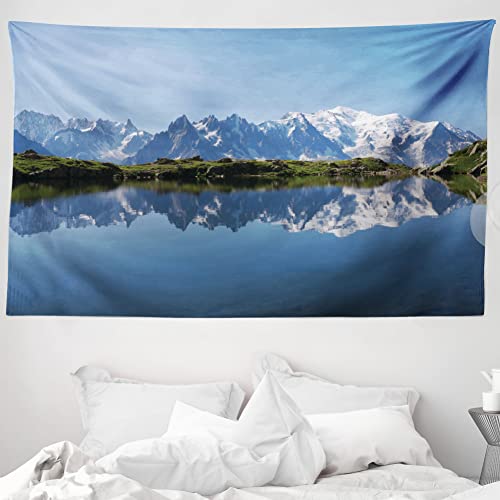 ABAKUHAUS See Wandteppich und Tagesdecke, Mont Blanc Alpen Frankreich aus Weiches Mikrofaser Stoff Waschbar ohne Verblassen Digitaldruck, 230 x 140 cm, Grün Weiß ABAKUHAUS See Wandteppich und Tagesdecke, Mont Blanc Alpen Frankreich aus Weiches Mikrofaser Stoff Waschbar ohne Verblassen Digitaldruck, 230 x 140 cm, Grün Weiß von ABAKUHAUS