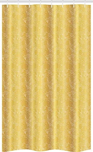 ABAKUHAUS Senf Schmaler Duschvorhang, Golden Yellow Tone-Strudel, Badezimmer Deko Set aus Stoff mit Haken, 120 x 180 cm, Pale Kaffee Senf ABAKUHAUS Senf Schmaler Duschvorhang, Golden Yellow Tone-Strudel, Badezimmer Deko Set aus Stoff mit Haken, 120 x 180 cm, Pale Kaffee Senf von ABAKUHAUS