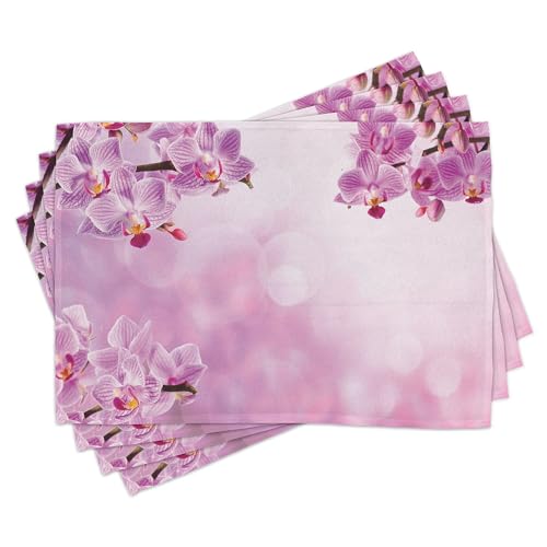 ABAKUHAUS Spa Platzmatten 8 Stück, Orchidee Blütenblätter In Monochromen Design Bouquet Frühling Blüte Ruhigen Natur Druck, Waschbare Stoff Esszimmer Küche Tischdekorations, Blasslila ABAKUHAUS Spa Platzmatten 8 Stück, Orchidee Blütenblätter In Monochromen Design Bouquet Frühling Blüte Ruhigen Natur Druck, Waschbare Stoff Esszimmer Küche Tischdekorations, Blasslila von ABAKUHAUS