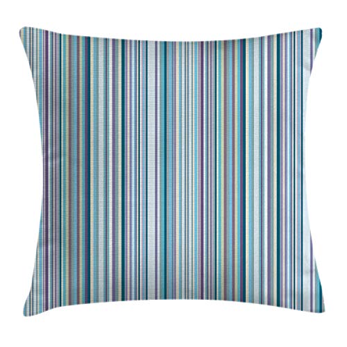 ABAKUHAUS Streifen Kissenbezug, Blau, Lila, Geometric, Digitaldruck Waschbar Farbfester Kopfkissenhülle Reißverschluß Beidseitiger Druck, 40 x 40 cm, Aqua Blau ABAKUHAUS Streifen Kissenbezug, Blau, Lila, Geometric, Digitaldruck Waschbar Farbfester Kopfkissenhülle Reißverschluß Beidseitiger Druck, 40 x 40 cm, Aqua Blau von ABAKUHAUS