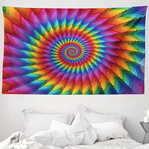ABAKUHAUS Trippy Wandteppich und Tagesdecke, Vibrierende Regenbogen-Spirale aus Weiches Mikrofaser Stoff Waschbar ohne Verblassen Digitaldruck, 230 x 140 cm, Magenta Türkis ABAKUHAUS Trippy Wandteppich und Tagesdecke, Vibrierende Regenbogen-Spirale aus Weiches Mikrofaser Stoff Waschbar ohne Verblassen Digitaldruck, 230 x 140 cm, Magenta Türkis von ABAKUHAUS