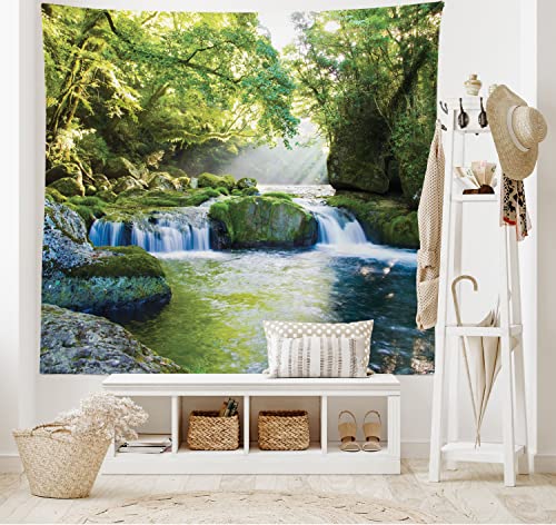 ABAKUHAUS Urwald Wandteppich und Tagesdecke, Laub Nebelgebirge aus Weiches Mikrofaser Stoff Waschbar ohne Verblassen Digitaldruck, 230 x 140 cm, Gelb Grün Blau ABAKUHAUS Urwald Wandteppich und Tagesdecke, Laub Nebelgebirge aus Weiches Mikrofaser Stoff Waschbar ohne Verblassen Digitaldruck, 230 x 140 cm, Gelb Grün Blau von ABAKUHAUS