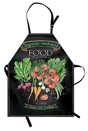 ABAKUHAUS Vegan Kochschürze, Tafel Bio-Lebensmittel, Höhenverstellbar Maschienenwaschbar Kein verblassen, Mehrfarbig ABAKUHAUS Vegan Kochschürze, Tafel Bio-Lebensmittel, Höhenverstellbar Maschienenwaschbar Kein verblassen, Mehrfarbig von ABAKUHAUS