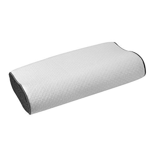 ABAKUHAUS Viskoelastische Schlafkissen, Inklusive Doppelten Schutzbezug Anti Schnarchen Schlaflosigkeit Angenehm Schlafruhe HWS Ausrichtung gegen Rückenschmerzen, 37 cm X 58 cm X 14 cm, Grey and White von ABAKUHAUS
